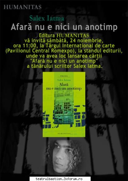 editura humanitas va invita sambata, 24 noiembrie, ora 11.00, la targul de carte central romexpo),